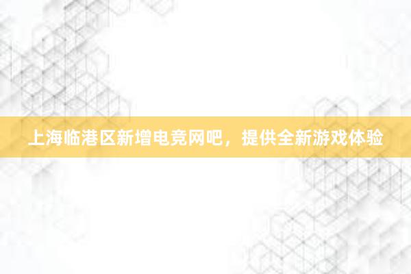 上海临港区新增电竞网吧，提供全新游戏体验