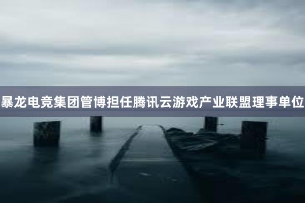 暴龙电竞集团管博担任腾讯云游戏产业联盟理事单位